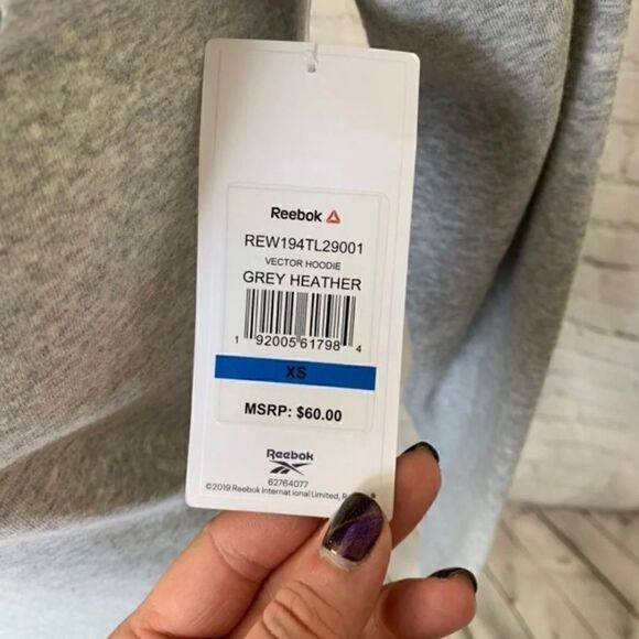 🆕 REEBOK | Grey Hooded Sweatshirt - Picture 4 of 4